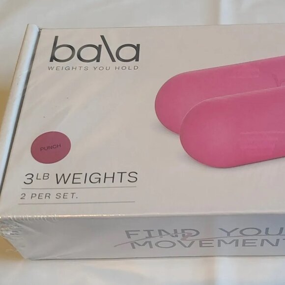 3 lbs. Bala Bars 2pc Hand Weight Set - Pink, Punch - 6lbs total - Picture 6 of 6